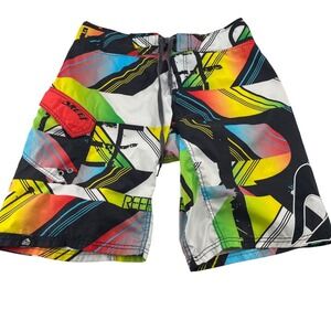 Reef Authentic Mens Board Shorts Size 32 Multicolor Abstract Pattern